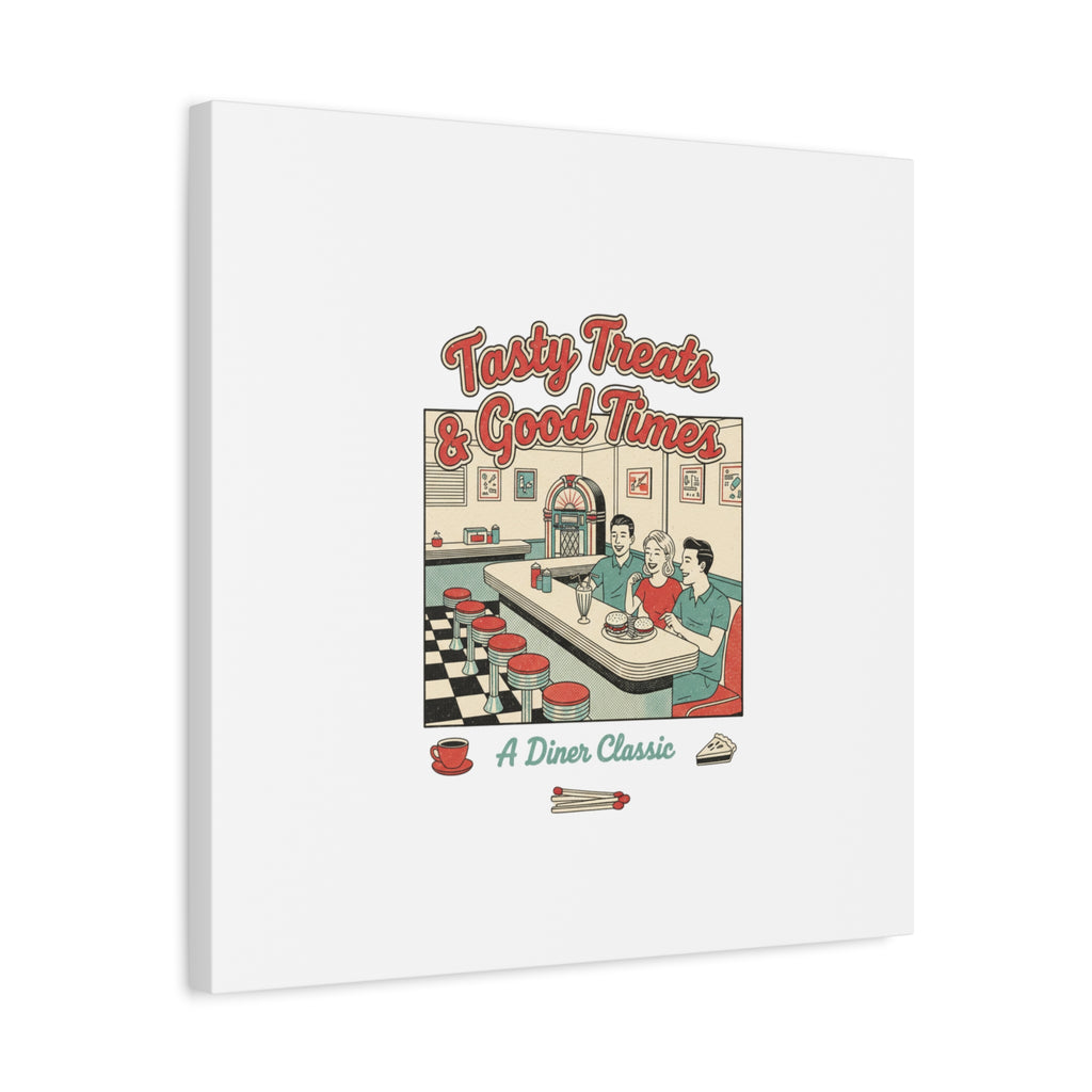 Diner Matchbook Ephemera Canvas | Vintage Americana diner print, retro micro ad art