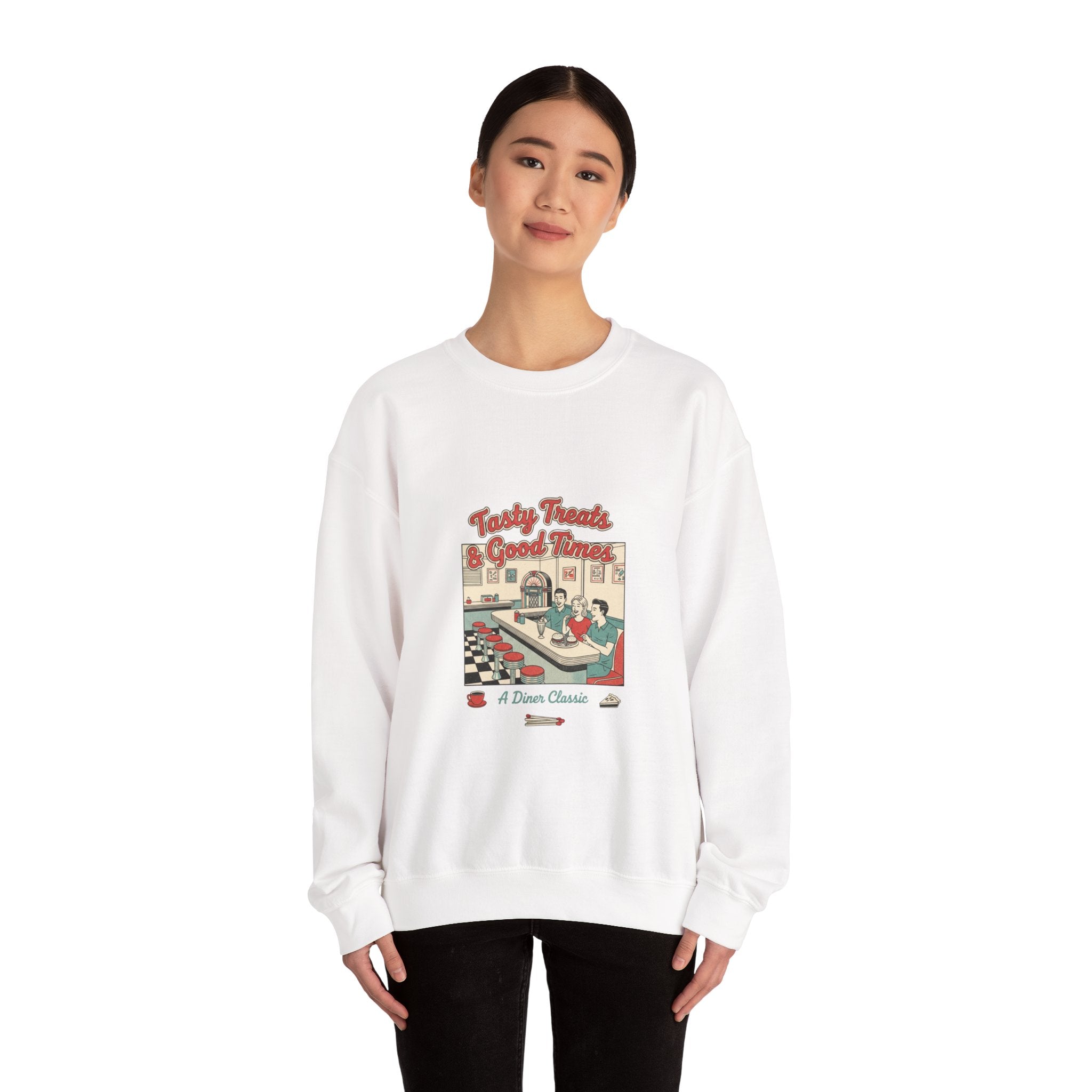 Diner Matchbook Graphic Sweatshirt | Vintage Ephemera Art, Retro Micro Ad Print