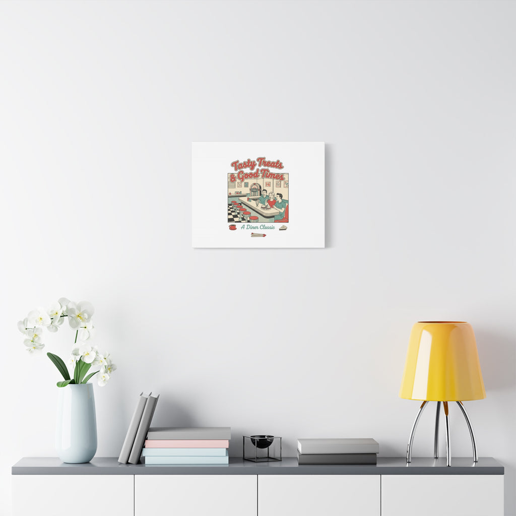 Diner Matchbook Ephemera Canvas | Vintage Americana diner print, retro micro ad art