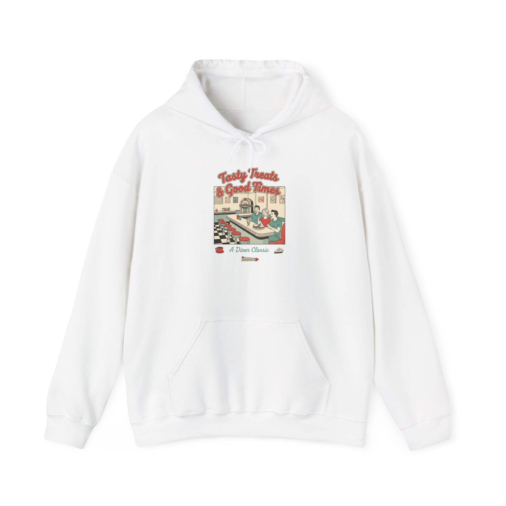 Diner Matchbook Graphic Hoodie | vintage ephemera art, retro micro ad print