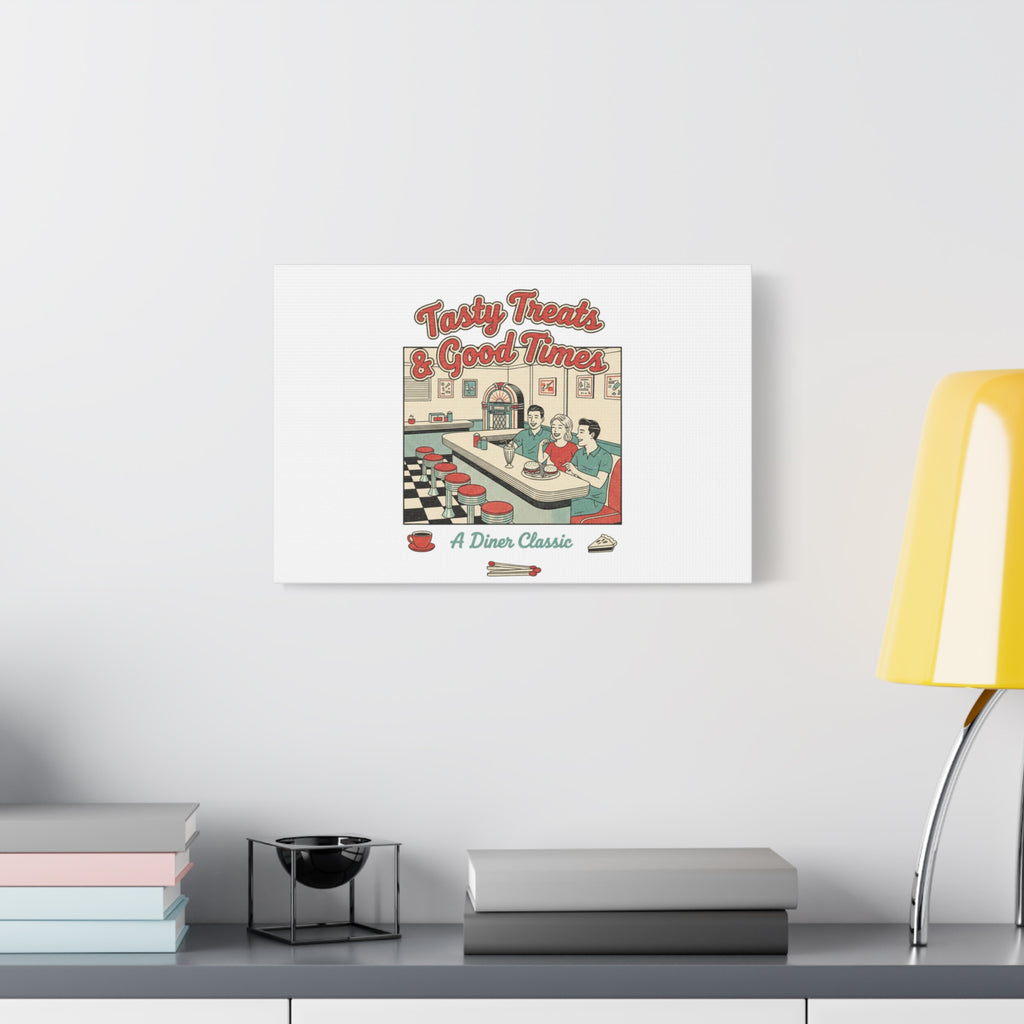 Diner Matchbook Ephemera Canvas | Vintage Americana diner print, retro micro ad art