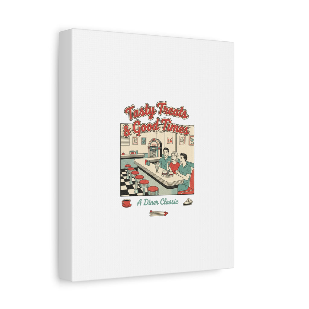 Diner Matchbook Ephemera Canvas | Vintage Americana diner print, retro micro ad art