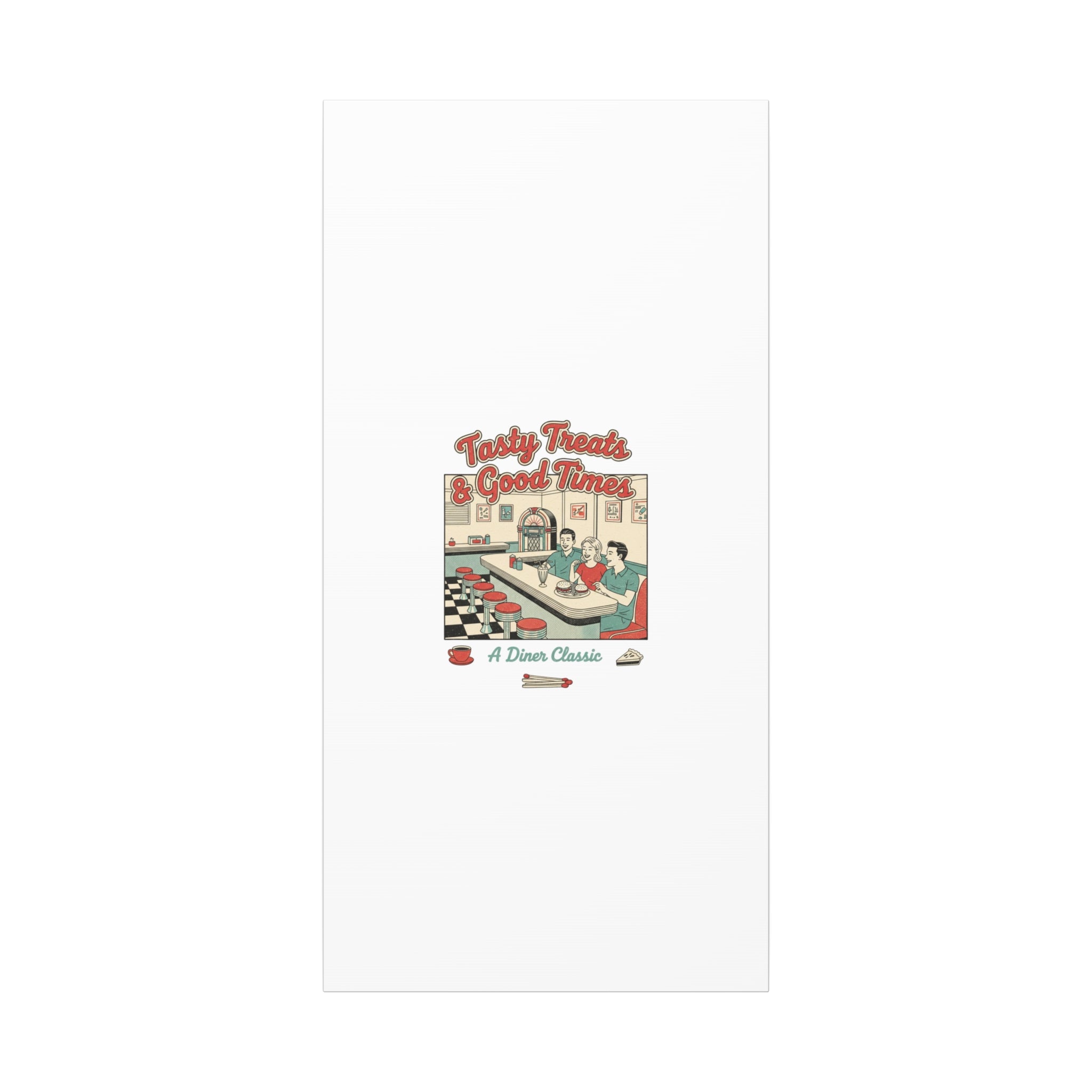 Diner Matchbook Ephemera Canvas | Vintage Americana diner print, retro micro ad art