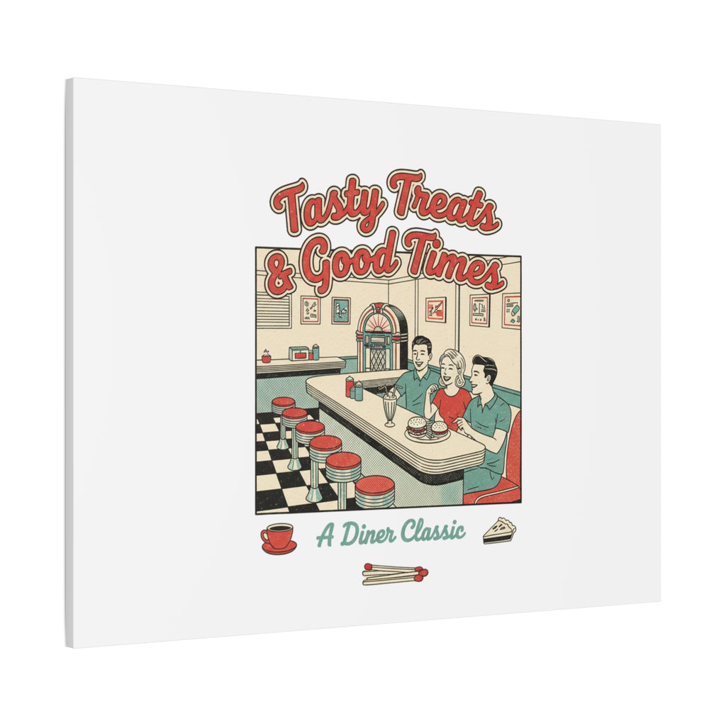 Diner Matchbook Ephemera Canvas | Vintage Americana diner print, retro micro ad art