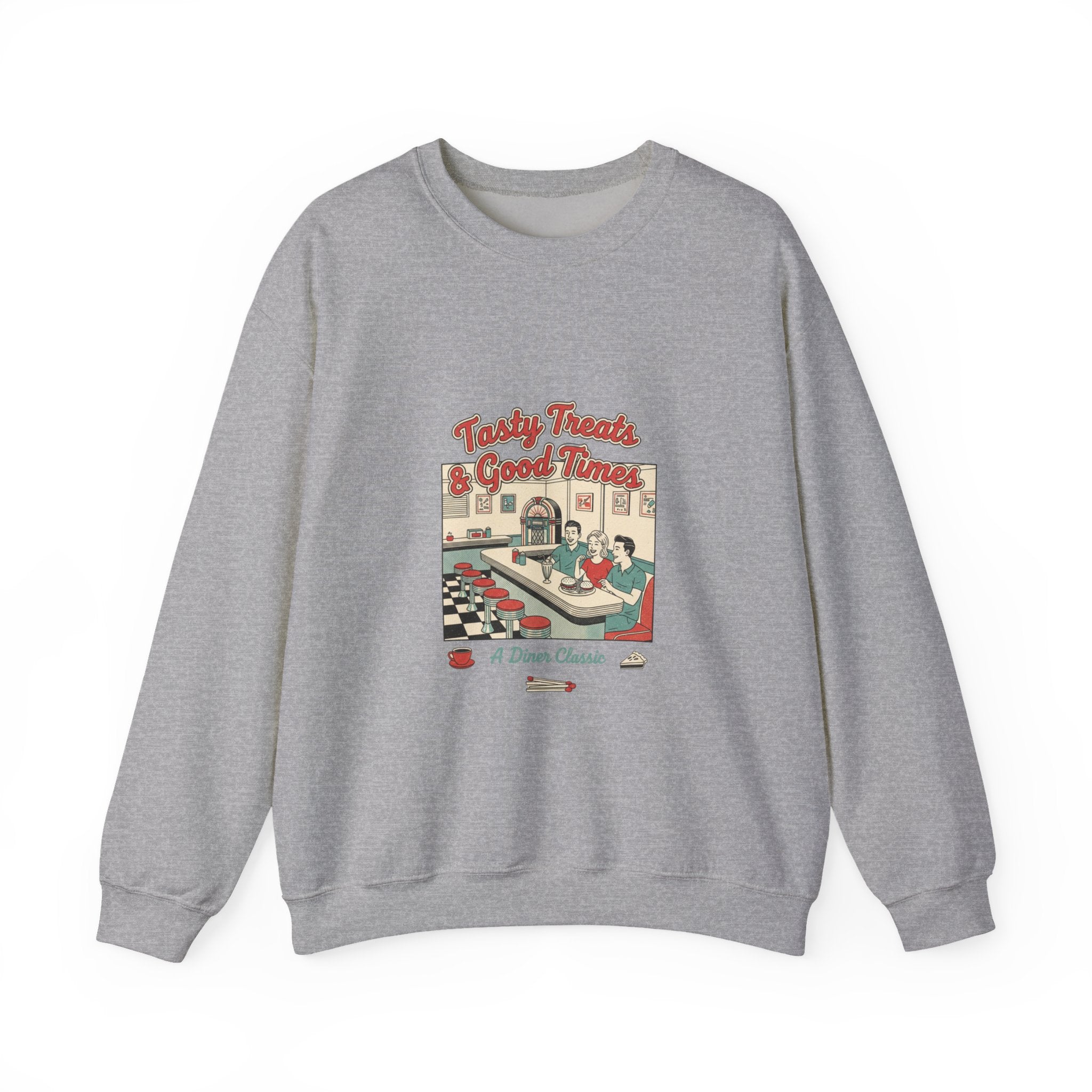 Diner Matchbook Graphic Sweatshirt | Vintage Ephemera Art, Retro Micro Ad Print