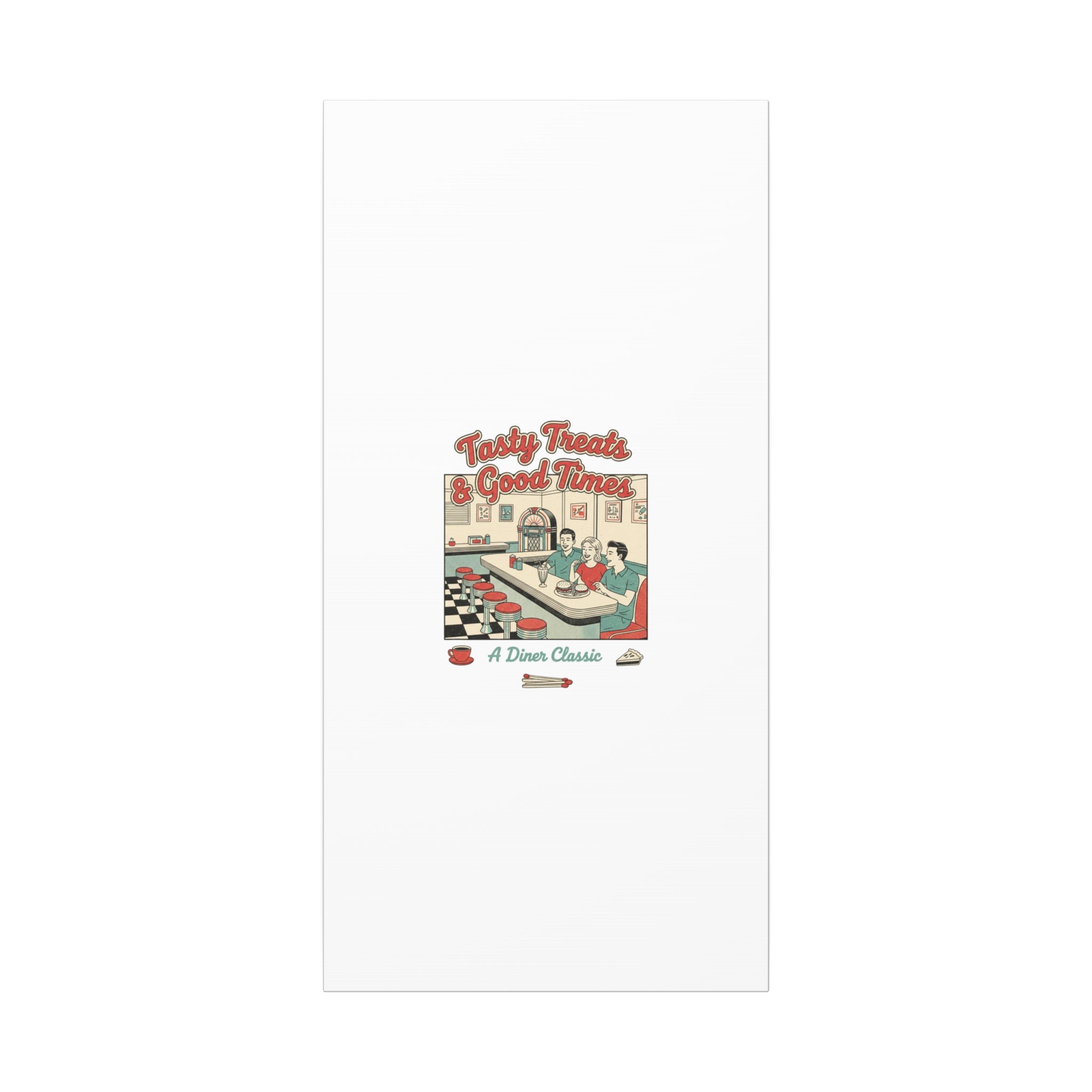 Diner Matchbook Ephemera Canvas | Vintage Americana diner print, retro micro ad art