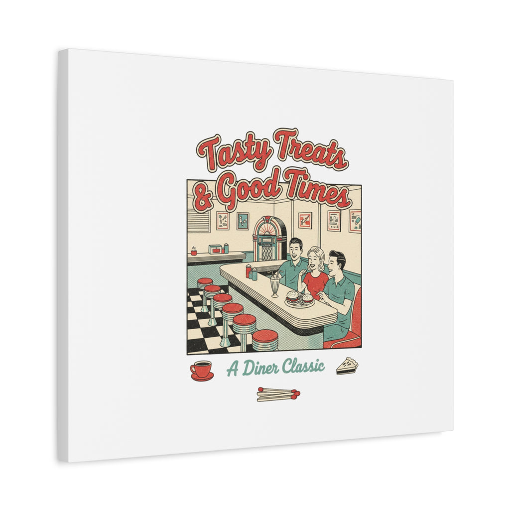 Diner Matchbook Ephemera Canvas | Vintage Americana diner print, retro micro ad art