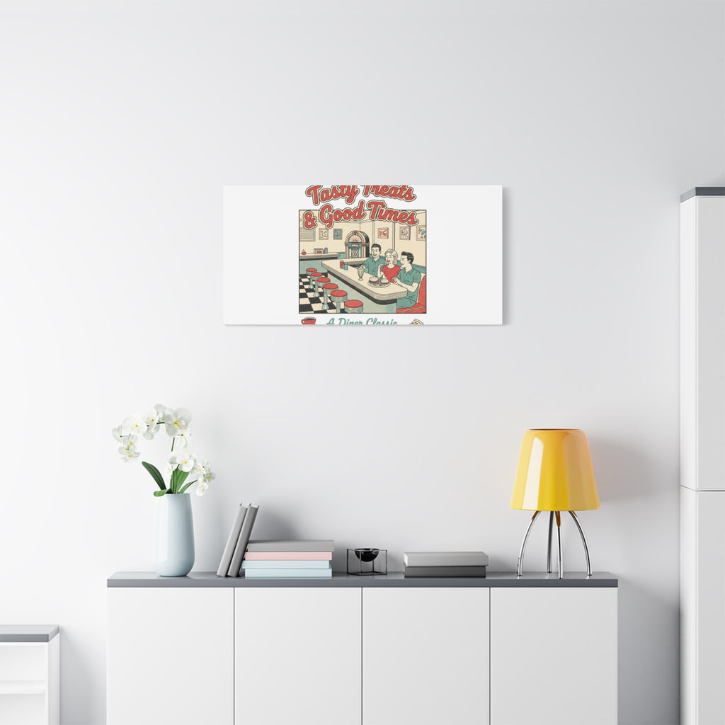 Diner Matchbook Ephemera Canvas | Vintage Americana diner print, retro micro ad art