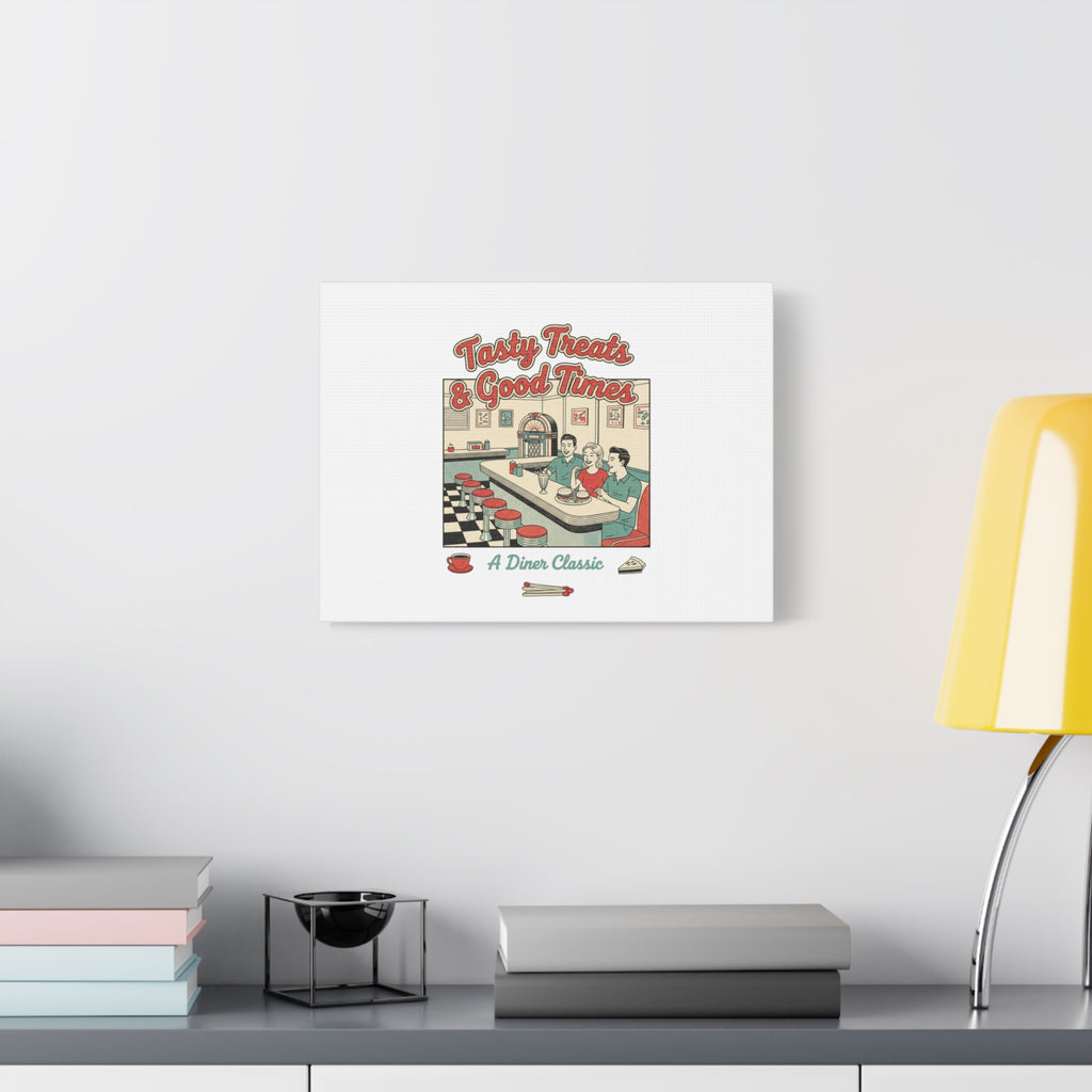 Diner Matchbook Ephemera Canvas | Vintage Americana diner print, retro micro ad art