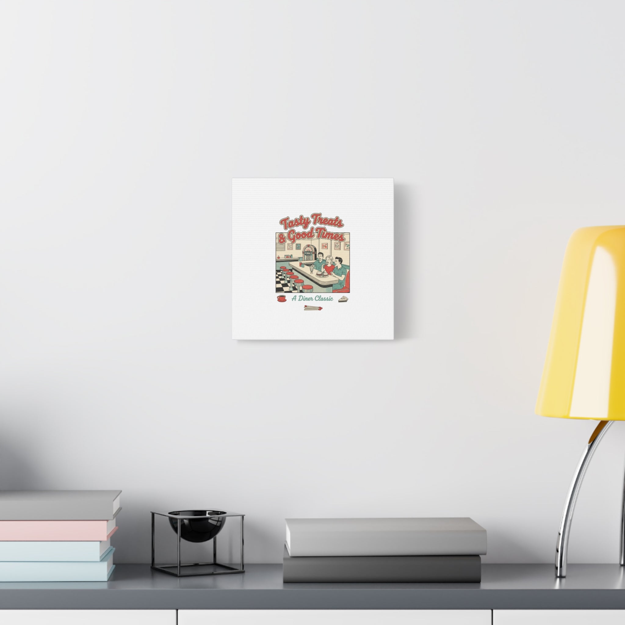 Diner Matchbook Ephemera Canvas | Vintage Americana diner print, retro micro ad art
