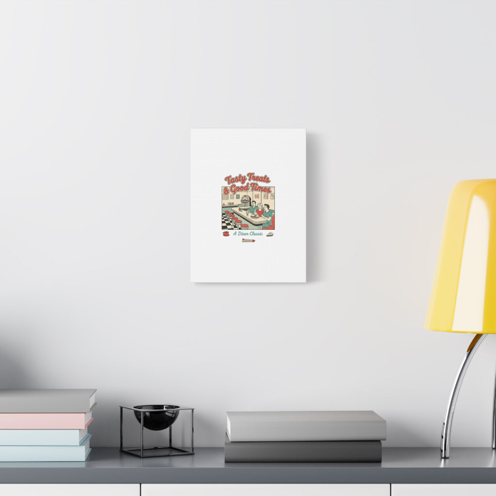 Diner Matchbook Ephemera Canvas | Vintage Americana diner print, retro micro ad art