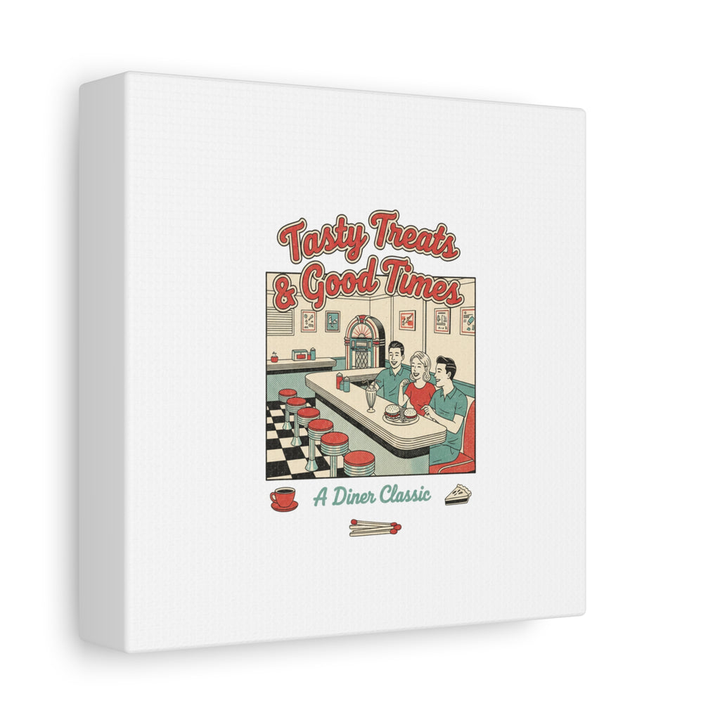 Diner Matchbook Ephemera Canvas | Vintage Americana diner print, retro micro ad art