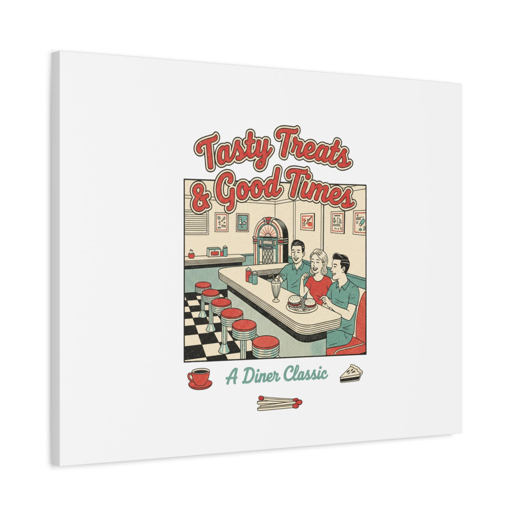Diner Matchbook Ephemera Canvas | Vintage Americana diner print, retro micro ad art