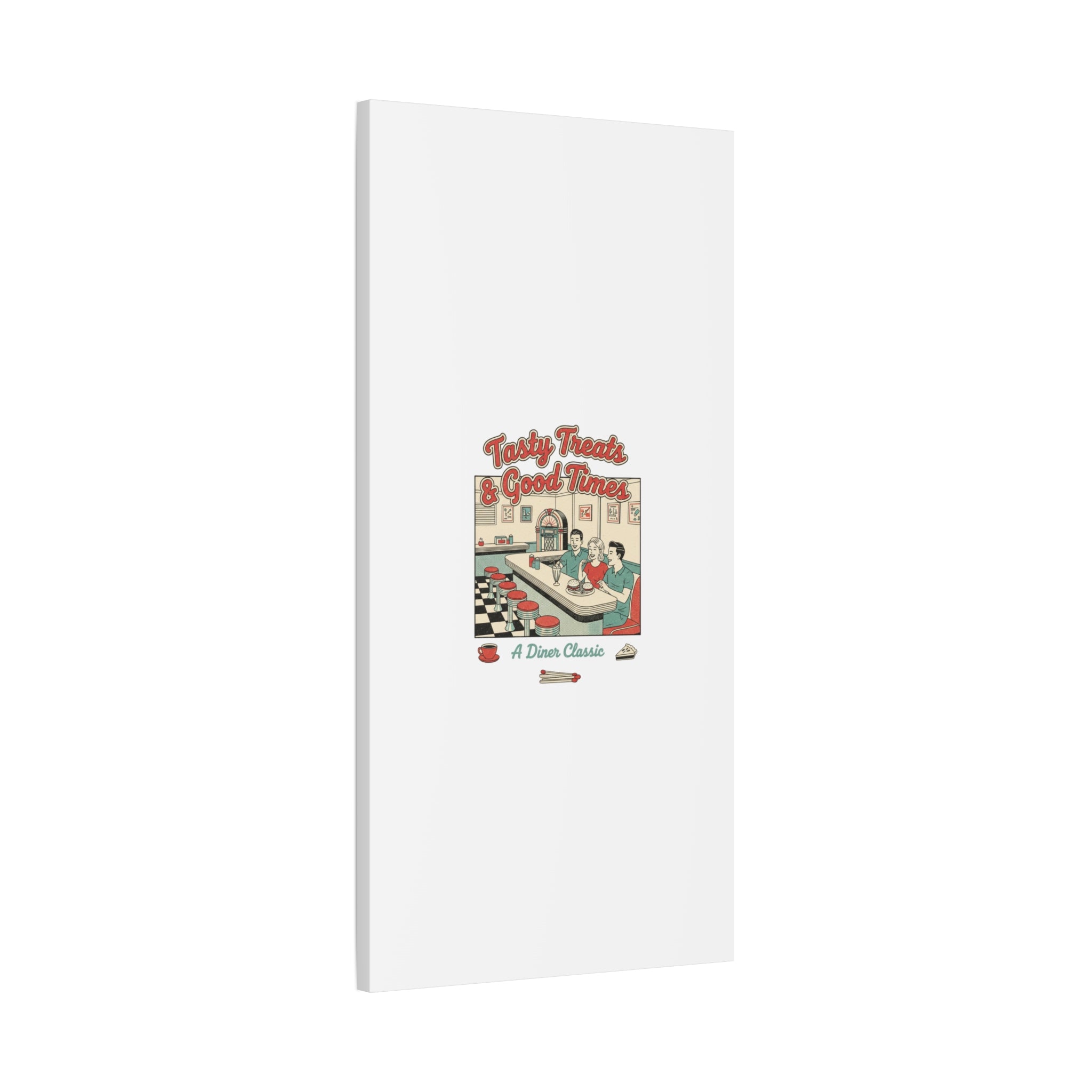 Diner Matchbook Ephemera Canvas | Vintage Americana diner print, retro micro ad art