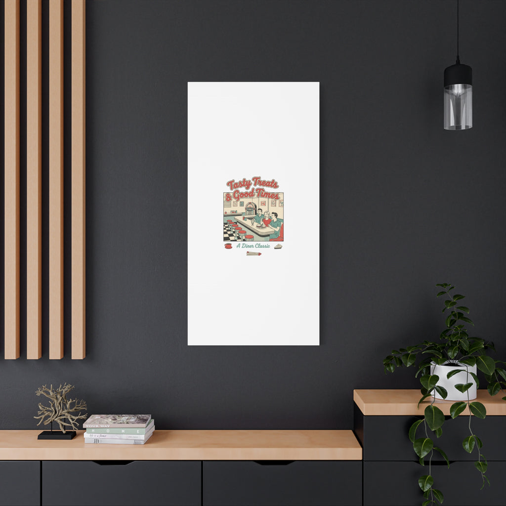 Diner Matchbook Ephemera Canvas | Vintage Americana diner print, retro micro ad art