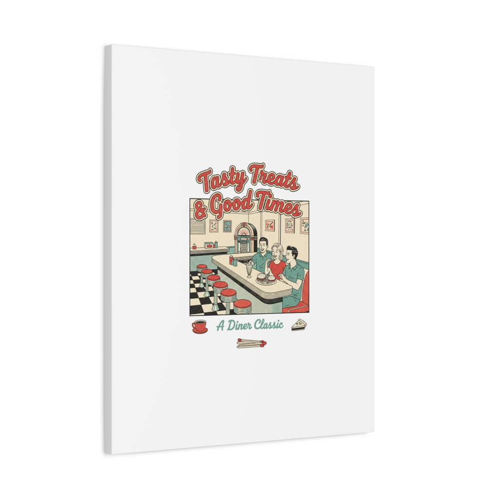 Diner Matchbook Ephemera Canvas | Vintage Americana diner print, retro micro ad art