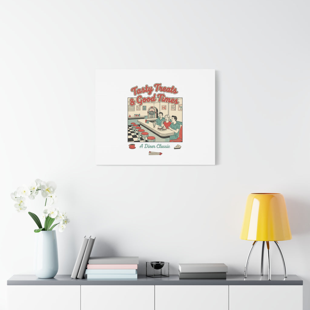 Diner Matchbook Ephemera Canvas | Vintage Americana diner print, retro micro ad art