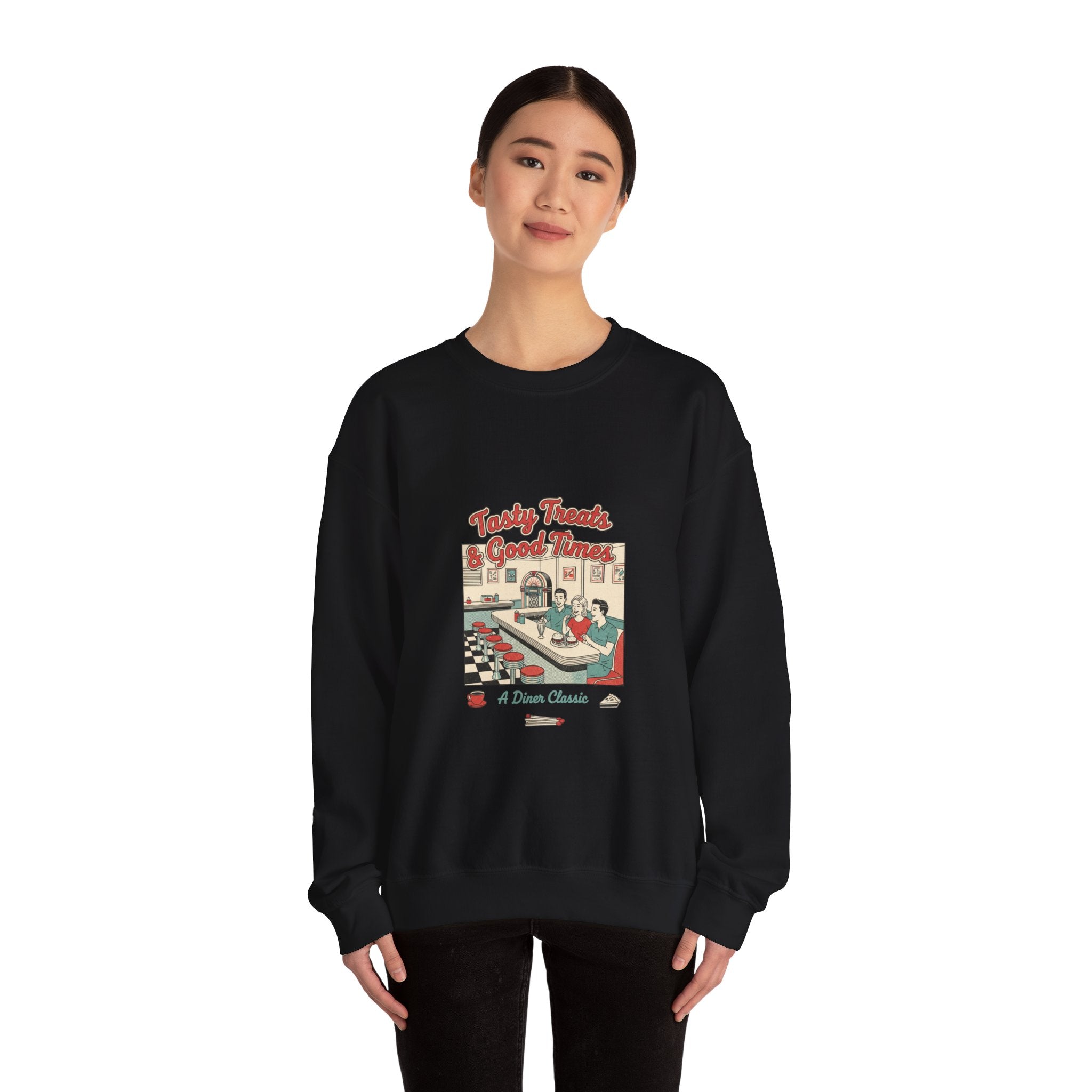 Diner Matchbook Graphic Sweatshirt | Vintage Ephemera Art, Retro Micro Ad Print