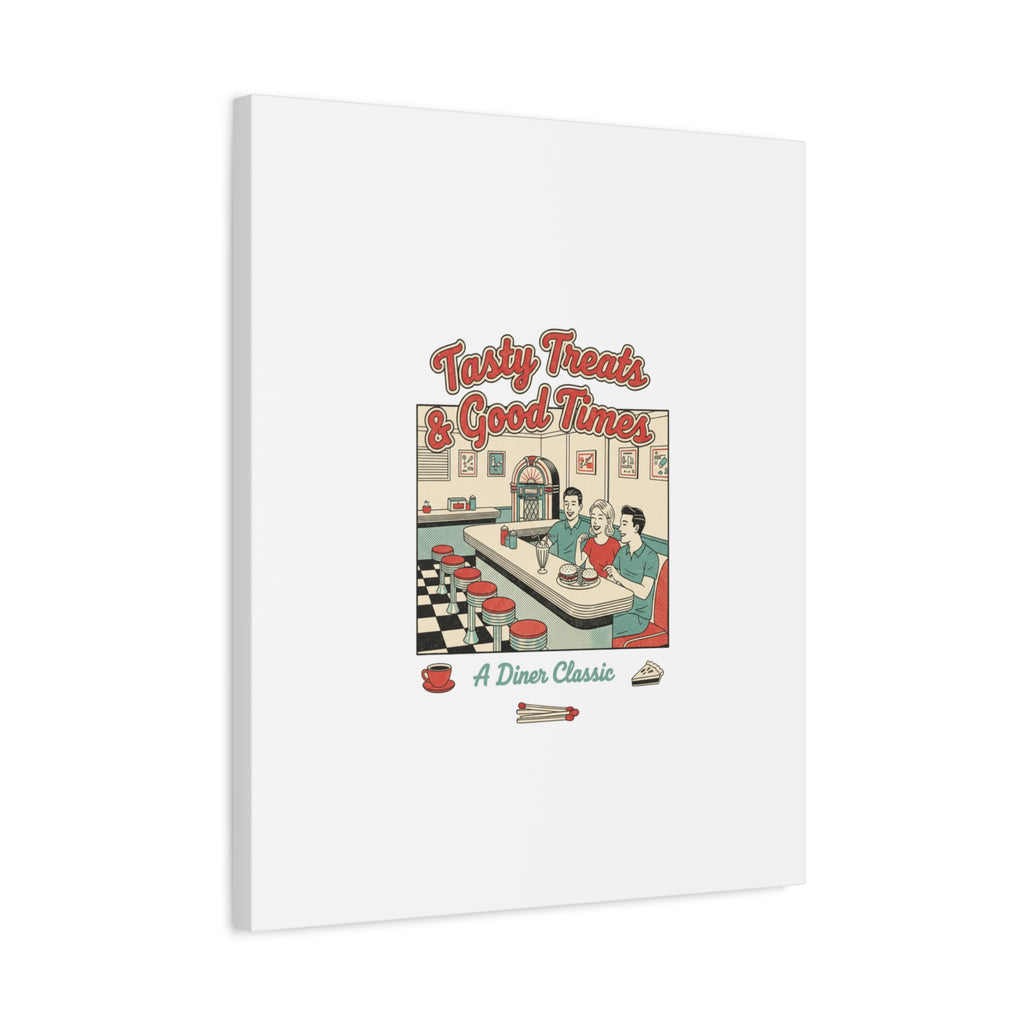 Diner Matchbook Ephemera Canvas | Vintage Americana diner print, retro micro ad art