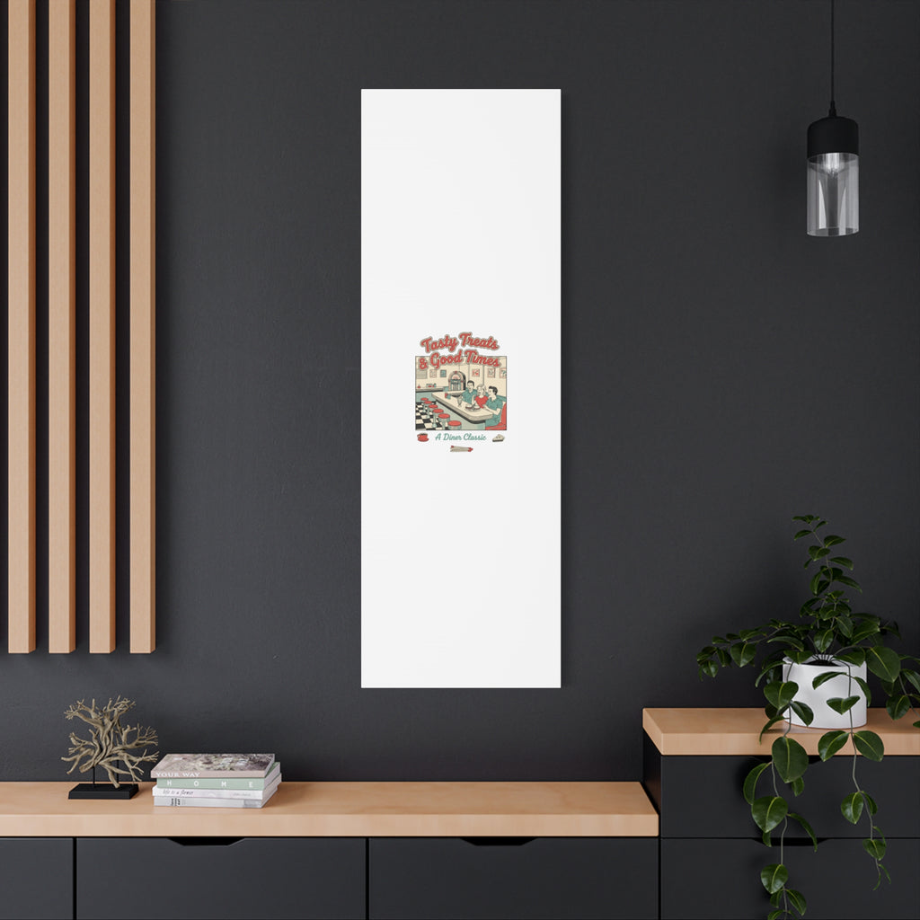 Diner Matchbook Ephemera Canvas | Vintage Americana diner print, retro micro ad art