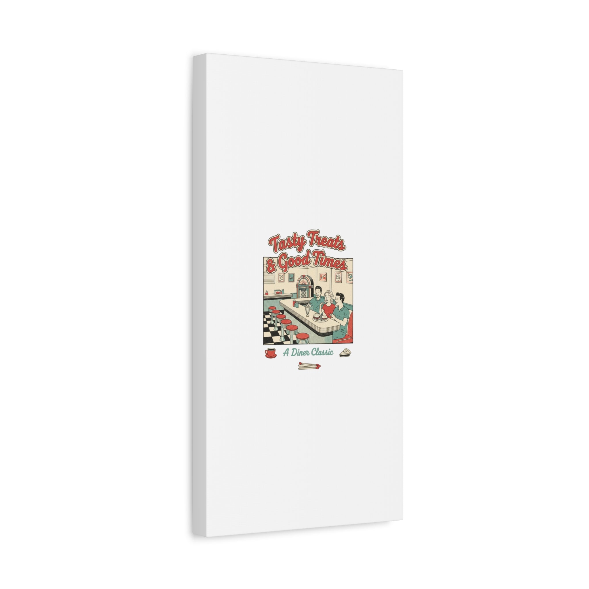 Diner Matchbook Ephemera Canvas | Vintage Americana diner print, retro micro ad art