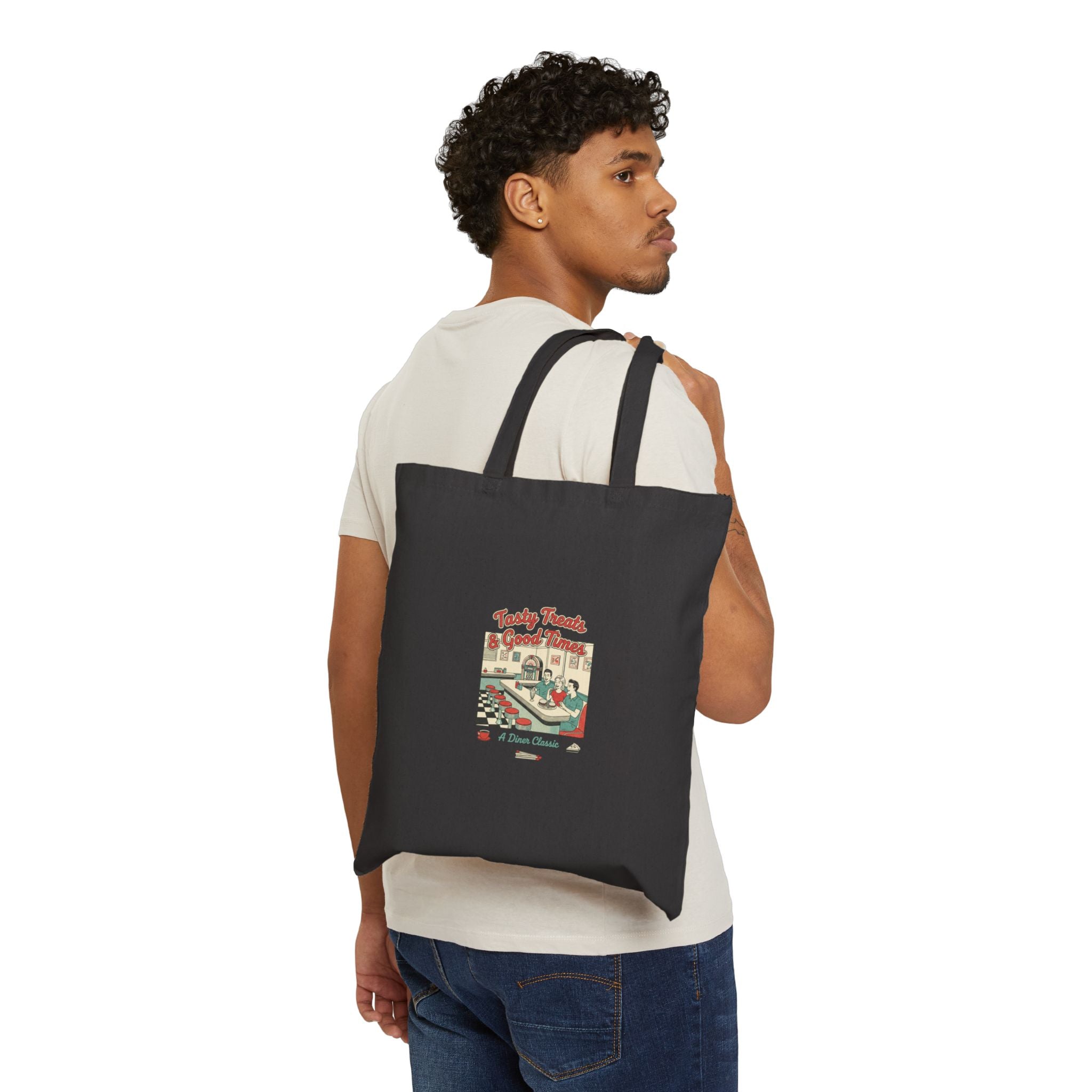 Diner Matchbook Graphic Tote | vintage ephemera art, retro micro ad print