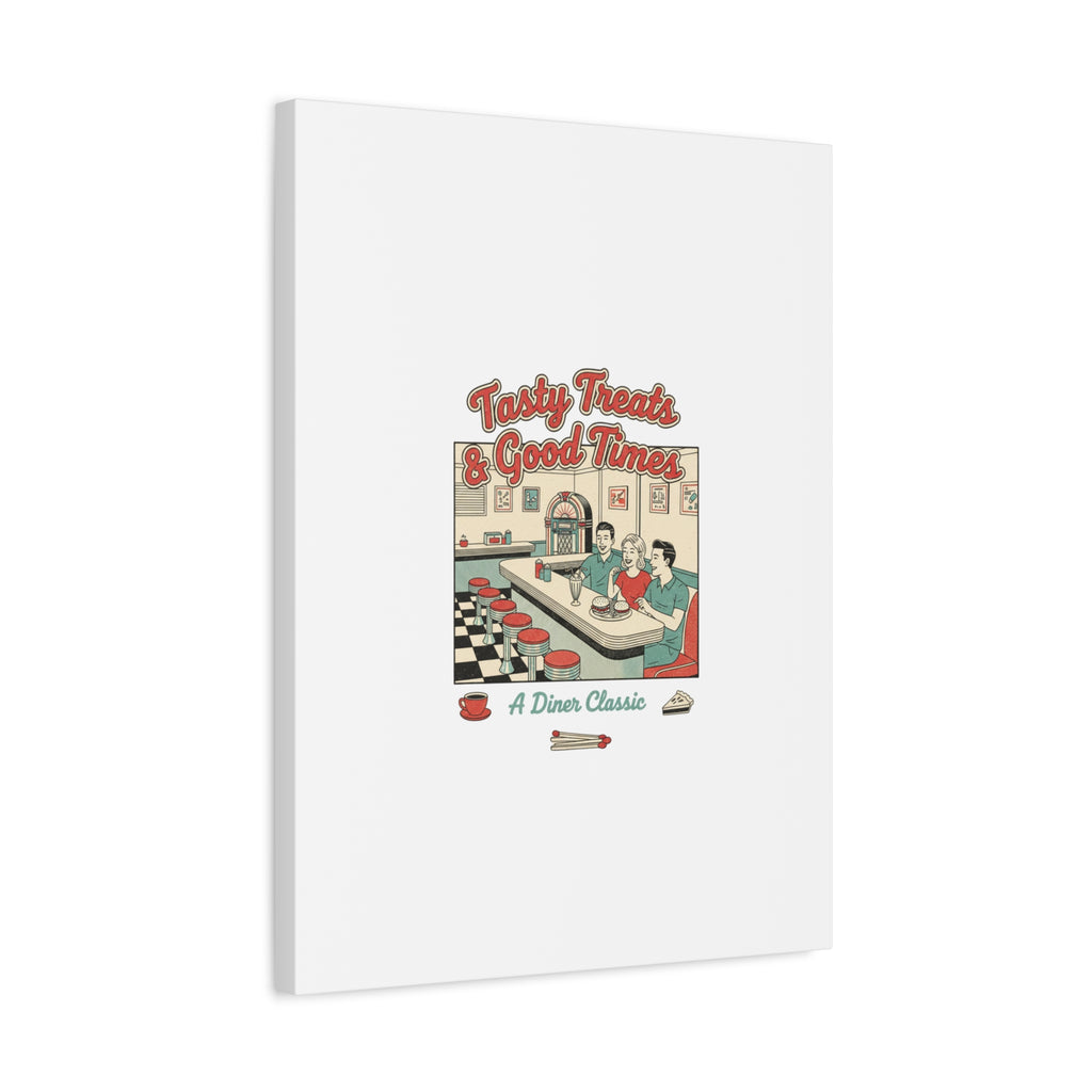 Diner Matchbook Ephemera Canvas | Vintage Americana diner print, retro micro ad art
