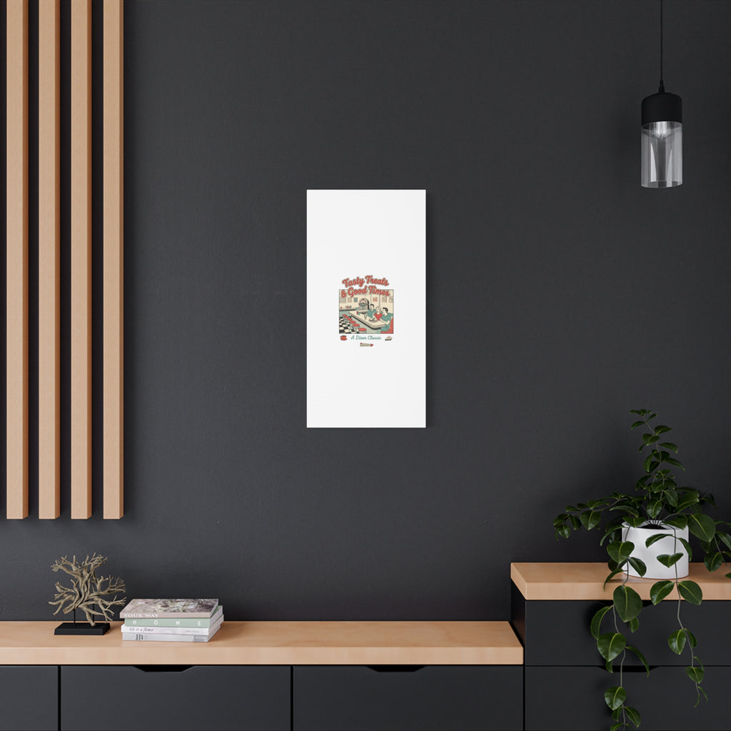 Diner Matchbook Ephemera Canvas | Vintage Americana diner print, retro micro ad art