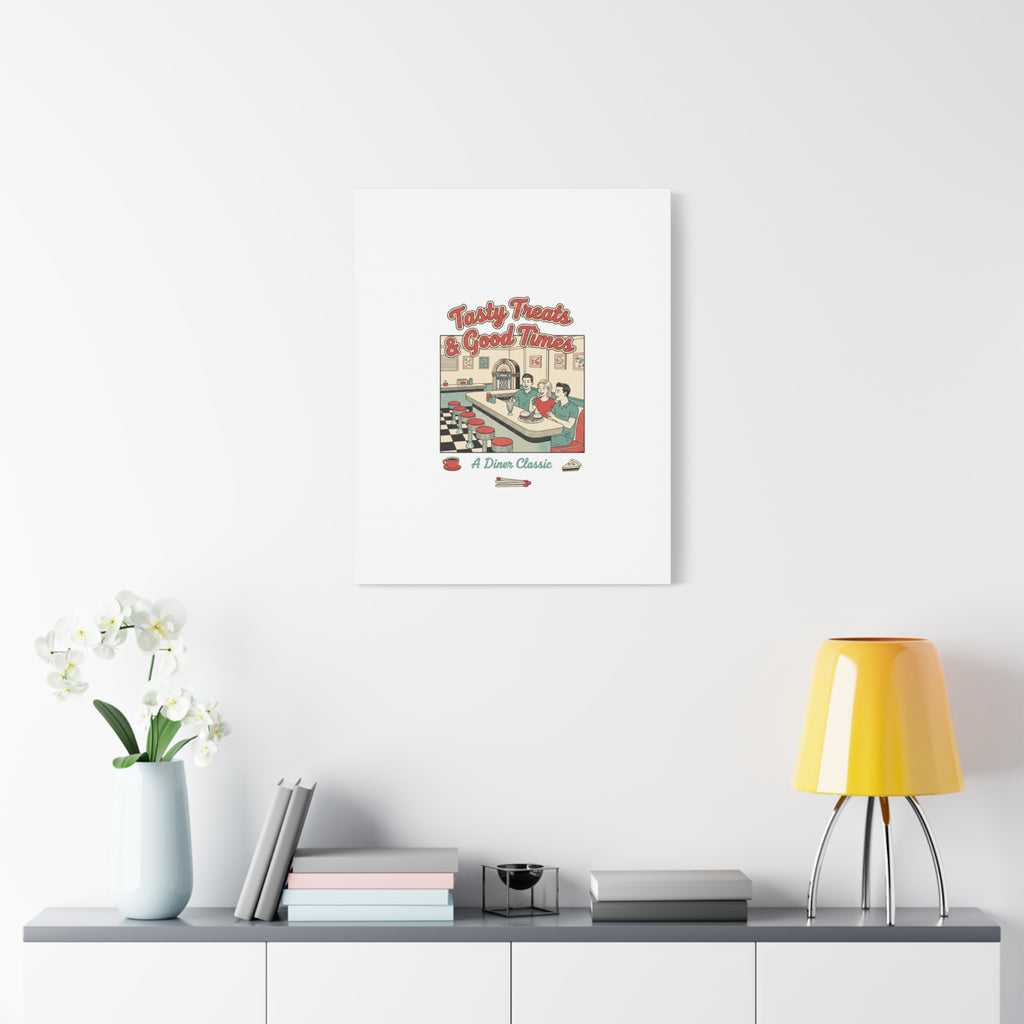 Diner Matchbook Ephemera Canvas | Vintage Americana diner print, retro micro ad art