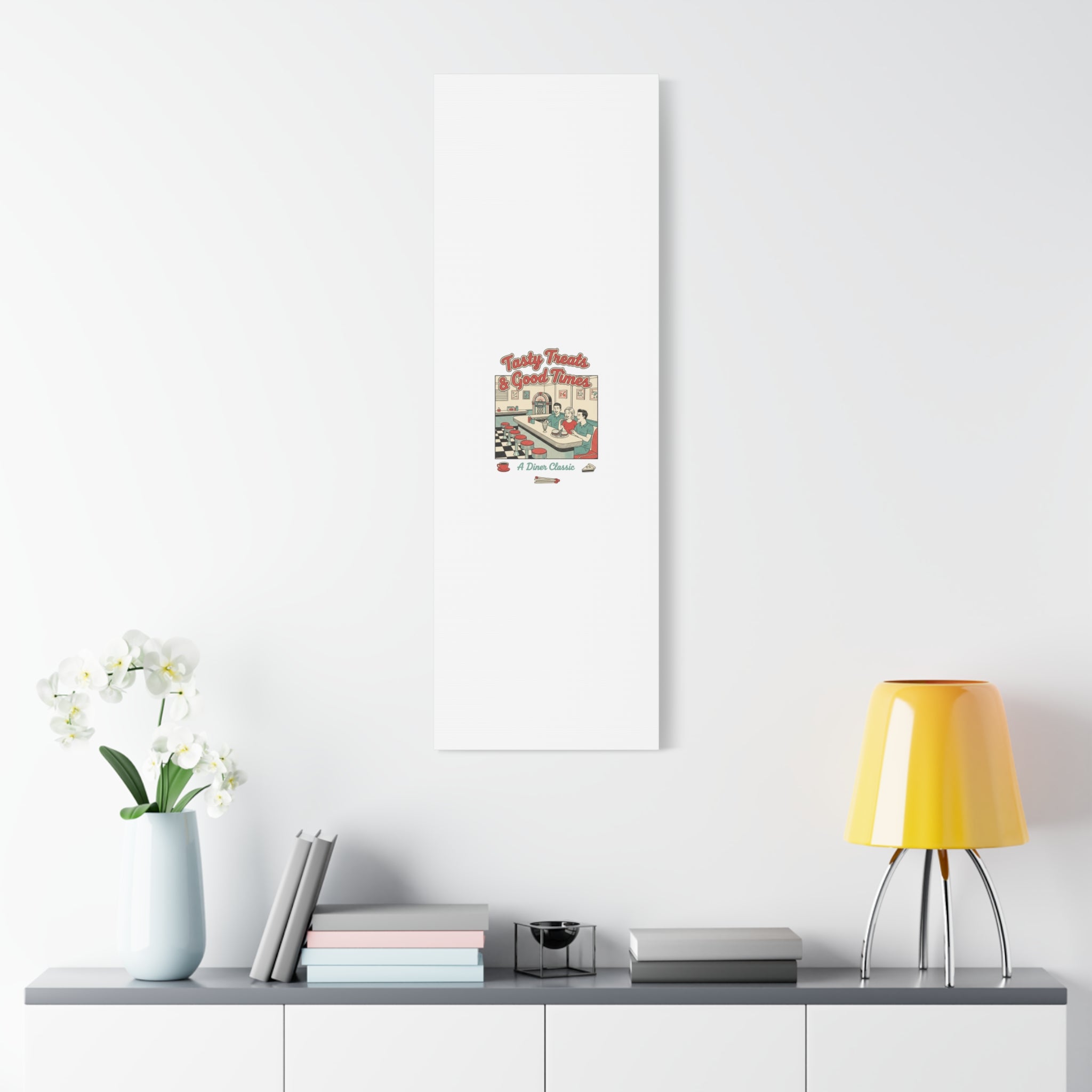 Diner Matchbook Ephemera Canvas | Vintage Americana diner print, retro micro ad art
