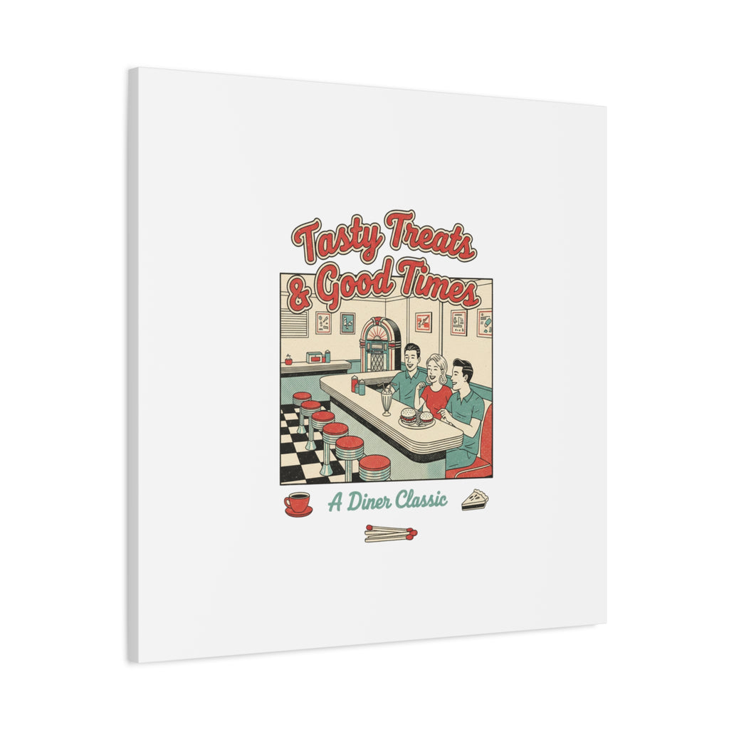Diner Matchbook Ephemera Canvas | Vintage Americana diner print, retro micro ad art