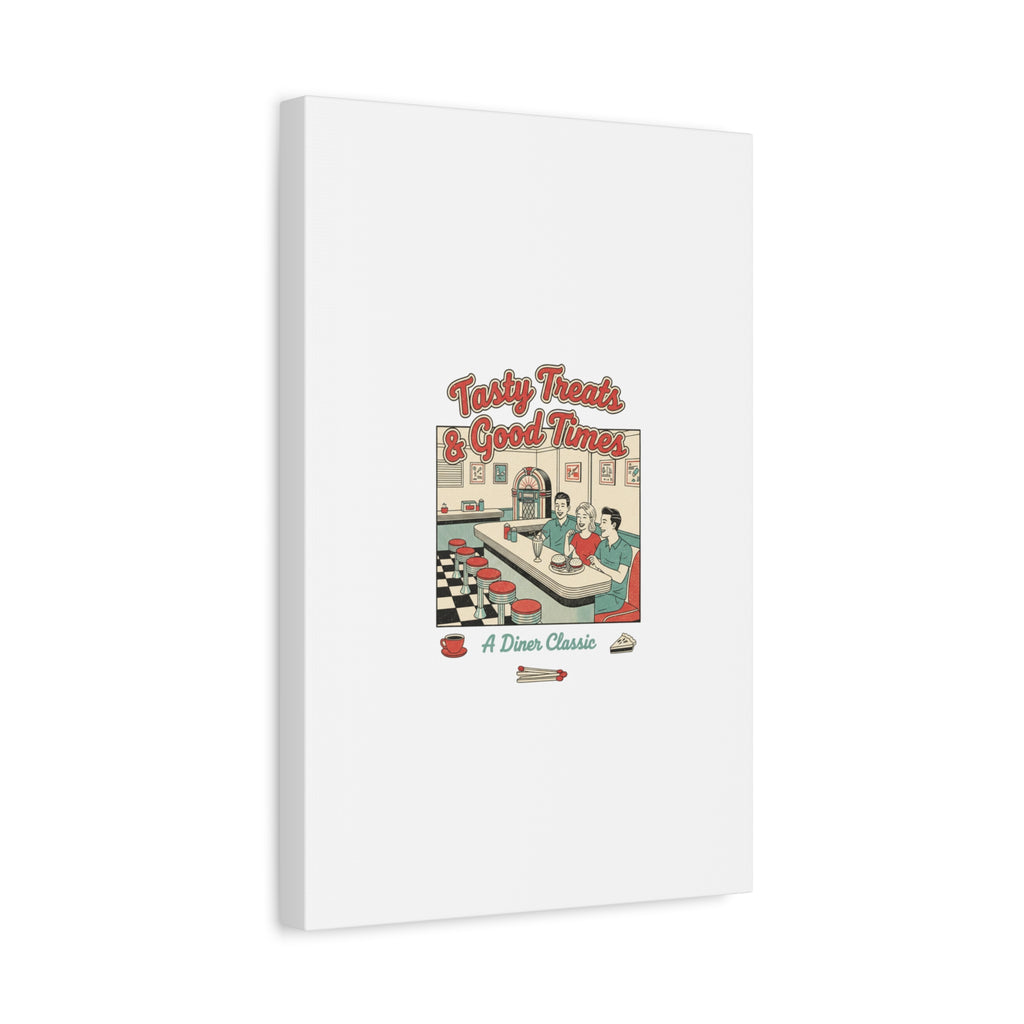Diner Matchbook Ephemera Canvas | Vintage Americana diner print, retro micro ad art