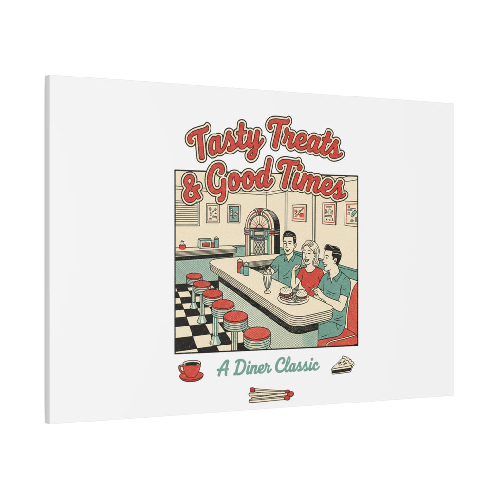 Diner Matchbook Ephemera Canvas | Vintage Americana diner print, retro micro ad art