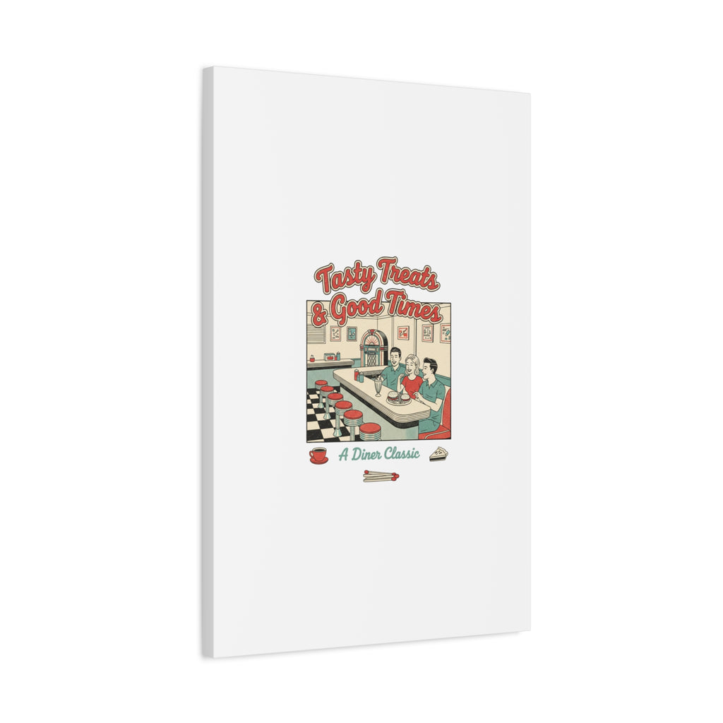 Diner Matchbook Ephemera Canvas | Vintage Americana diner print, retro micro ad art