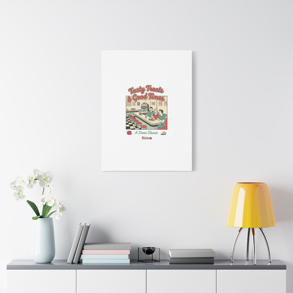 Diner Matchbook Ephemera Canvas | Vintage Americana diner print, retro micro ad art