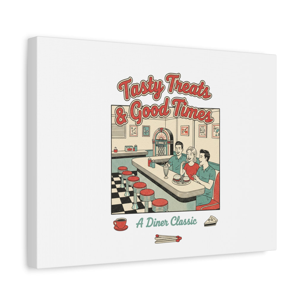Diner Matchbook Ephemera Canvas | Vintage Americana diner print, retro micro ad art