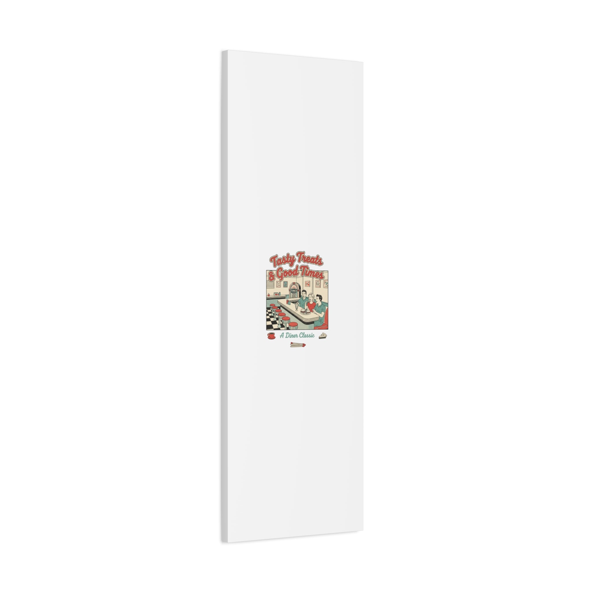 Diner Matchbook Ephemera Canvas | Vintage Americana diner print, retro micro ad art