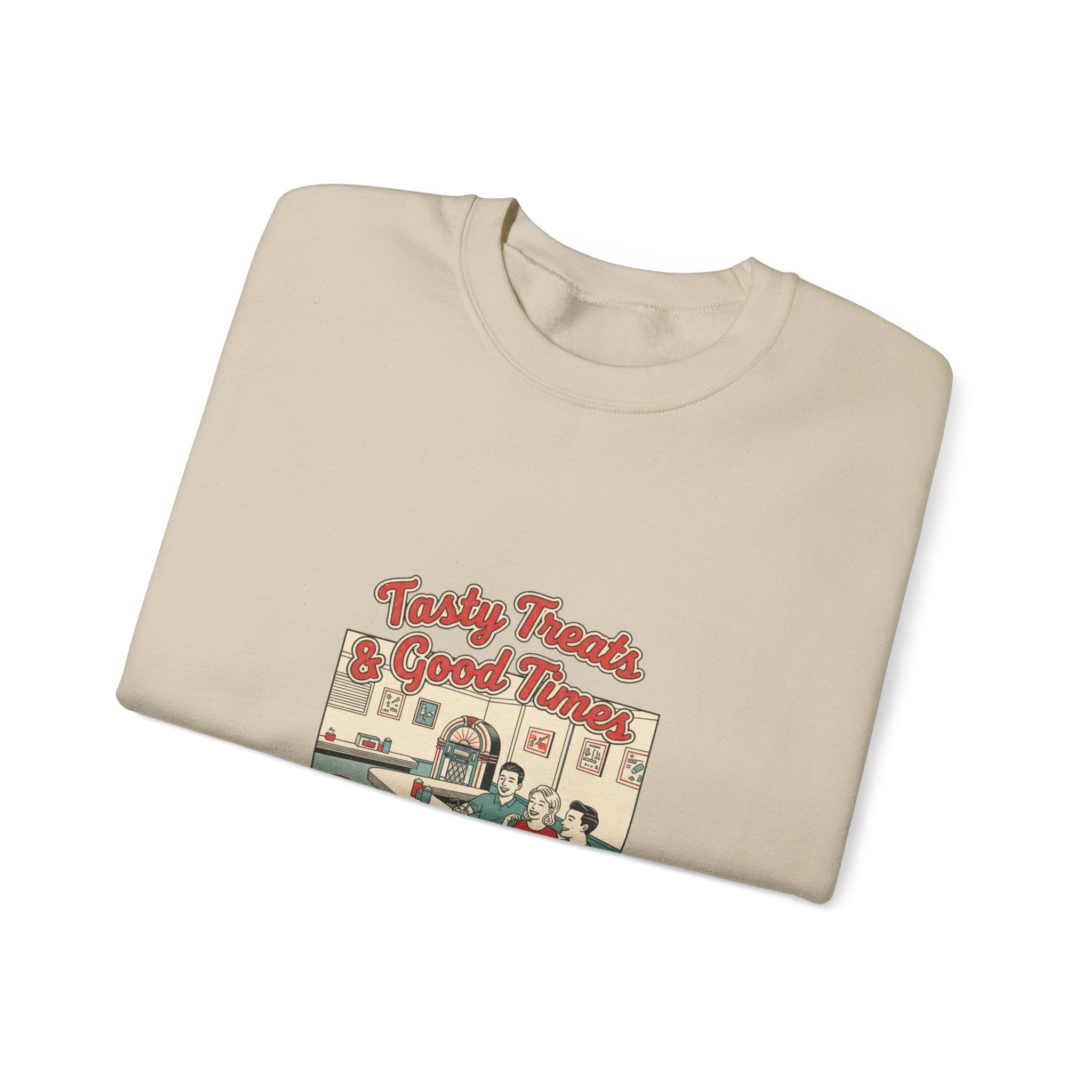 Diner Matchbook Graphic Sweatshirt | Vintage Ephemera Art, Retro Micro Ad Print