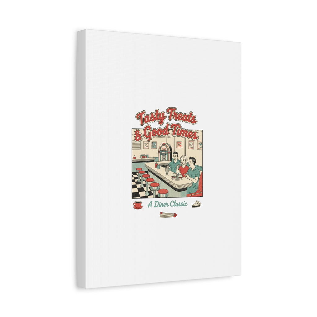 Diner Matchbook Ephemera Canvas | Vintage Americana diner print, retro micro ad art