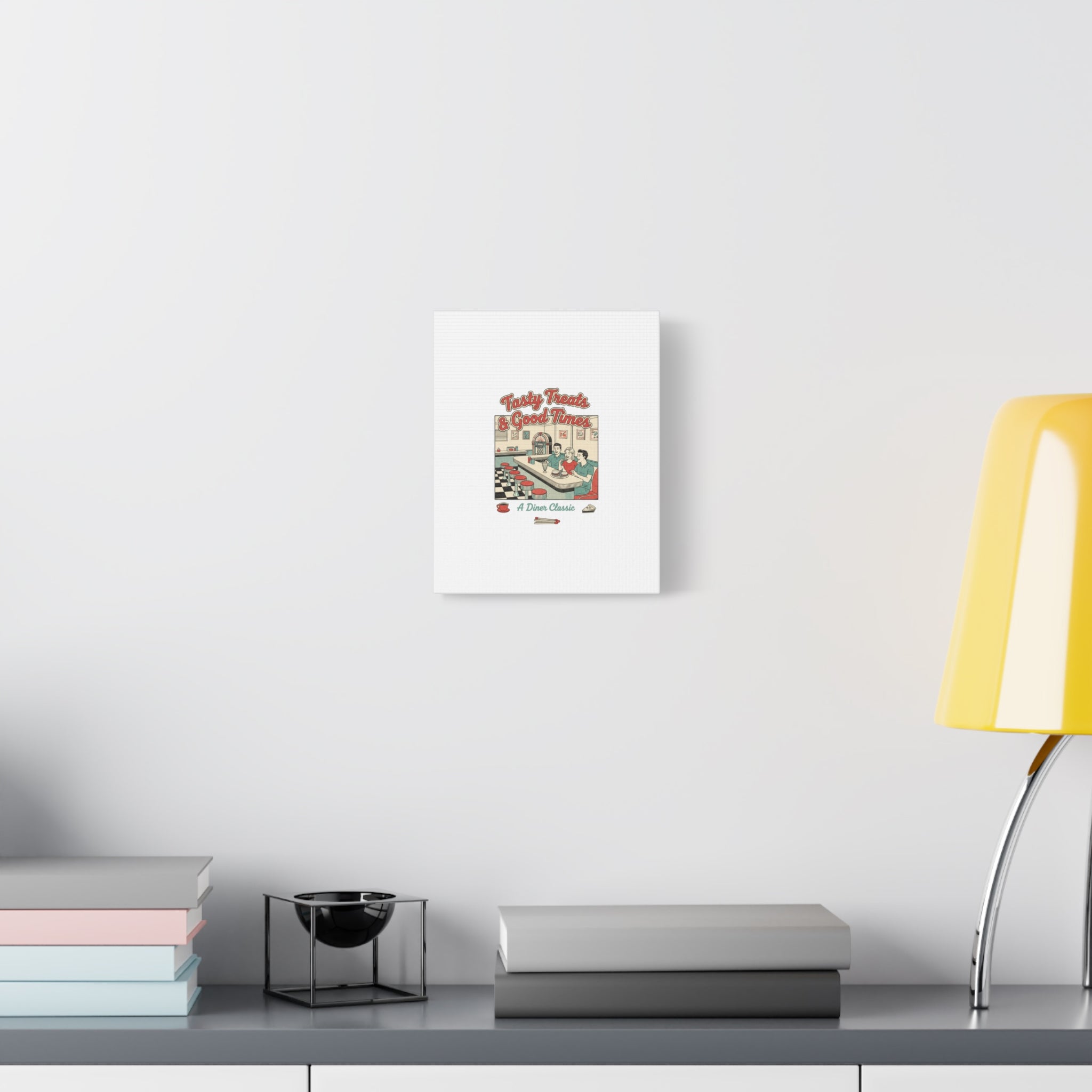 Diner Matchbook Ephemera Canvas | Vintage Americana diner print, retro micro ad art