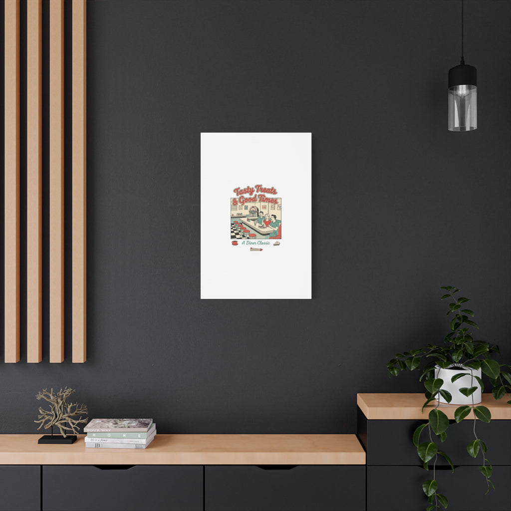 Diner Matchbook Ephemera Canvas | Vintage Americana diner print, retro micro ad art
