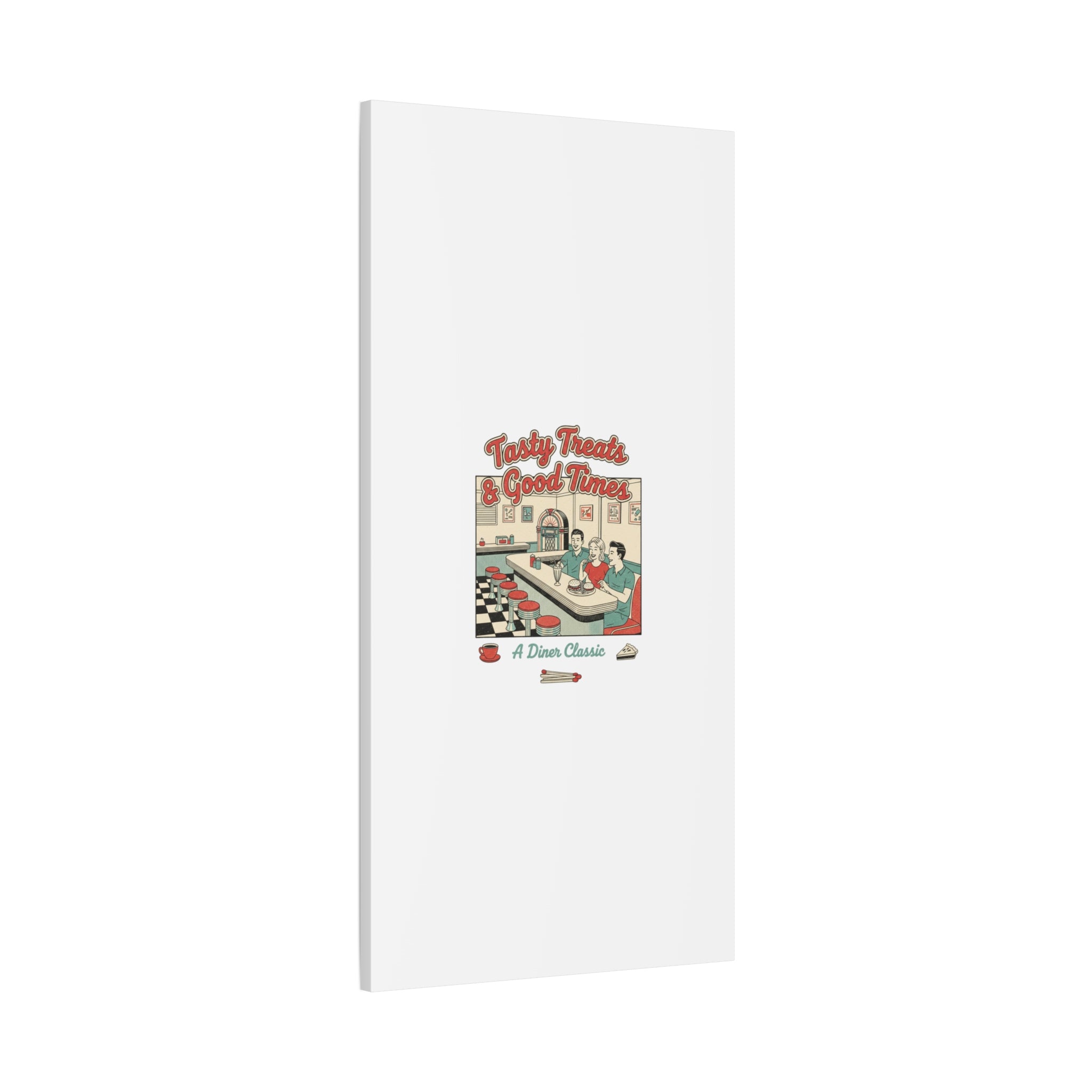 Diner Matchbook Ephemera Canvas | Vintage Americana diner print, retro micro ad art