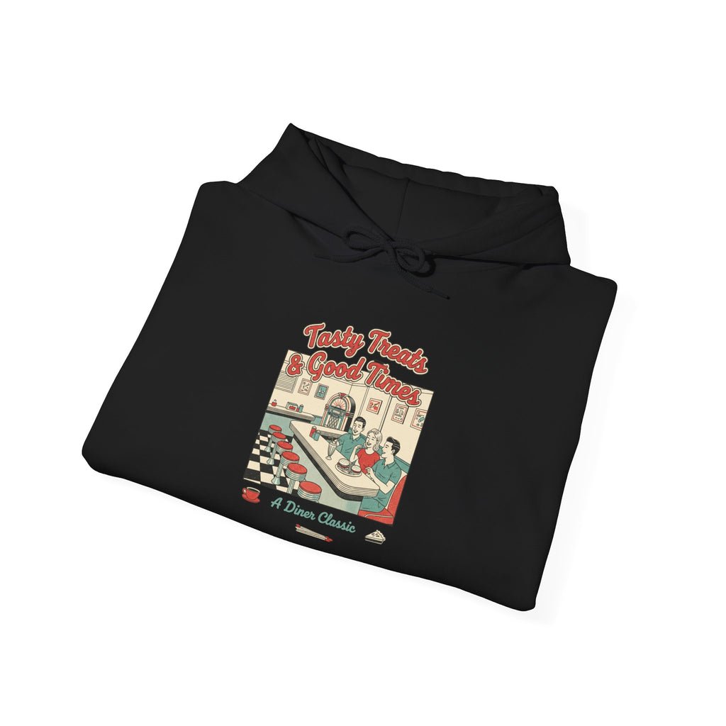 Diner Matchbook Graphic Hoodie | vintage ephemera art, retro micro ad print