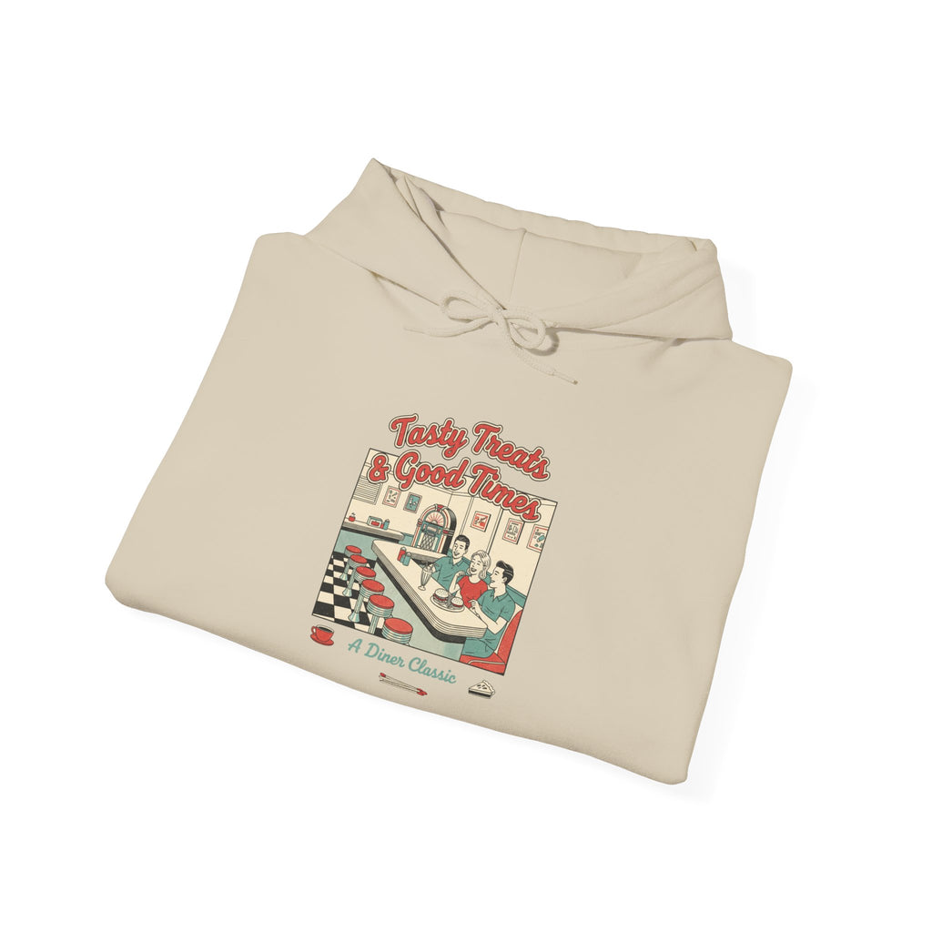 Diner Matchbook Graphic Hoodie | vintage ephemera art, retro micro ad print