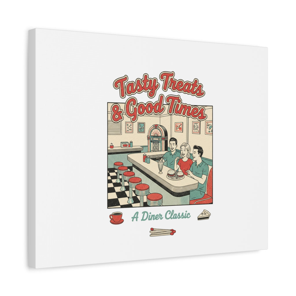 Diner Matchbook Ephemera Canvas | Vintage Americana diner print, retro micro ad art