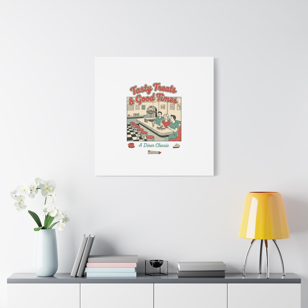 Diner Matchbook Ephemera Canvas | Vintage Americana diner print, retro micro ad art