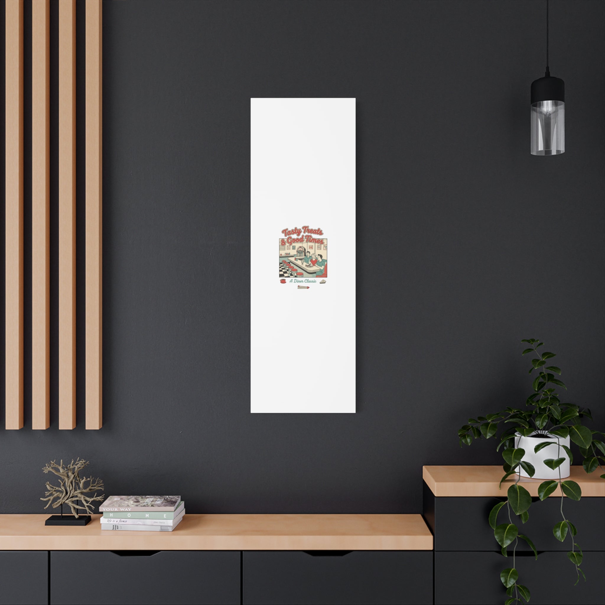 Diner Matchbook Ephemera Canvas | Vintage Americana diner print, retro micro ad art