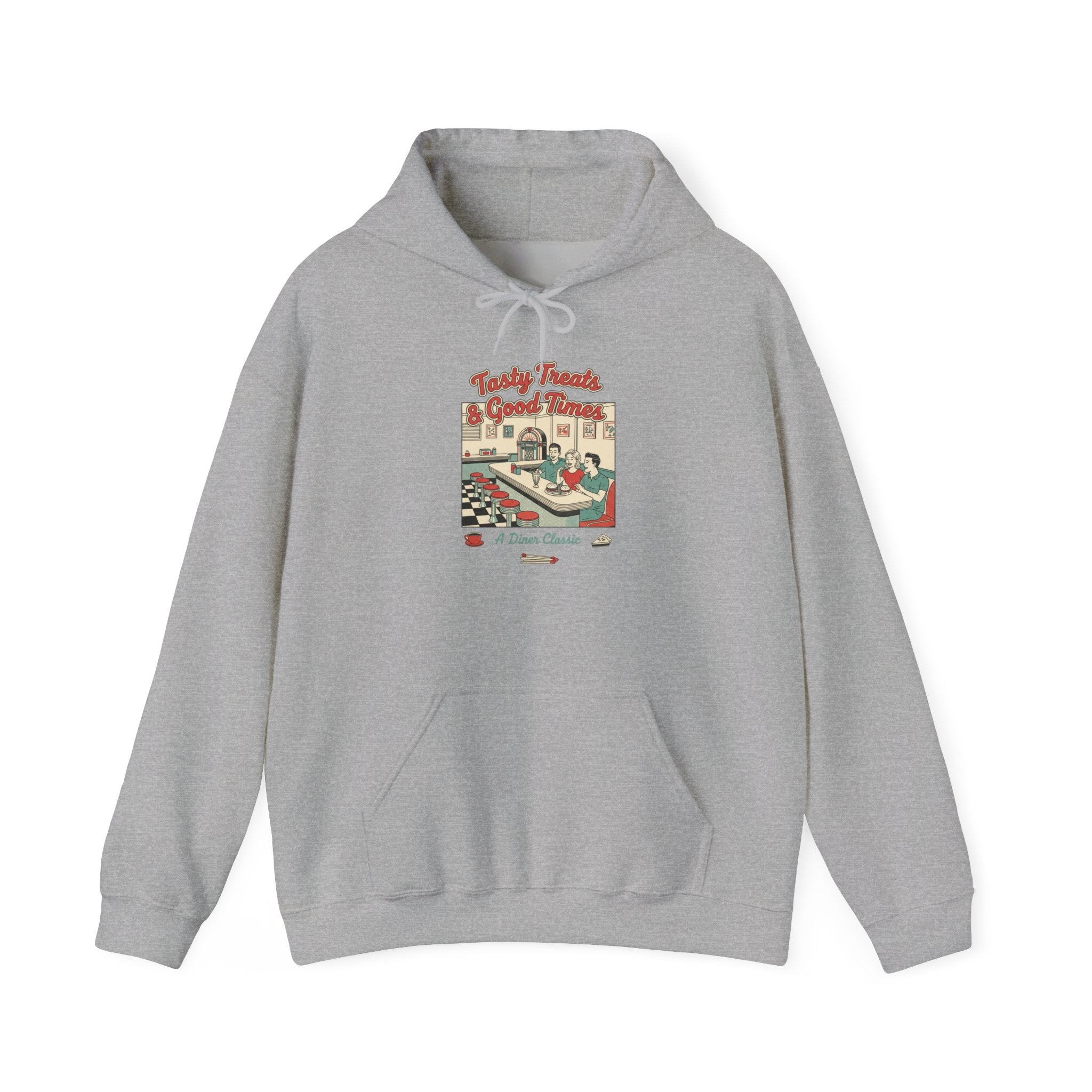 Diner Matchbook Graphic Hoodie | vintage ephemera art, retro micro ad print