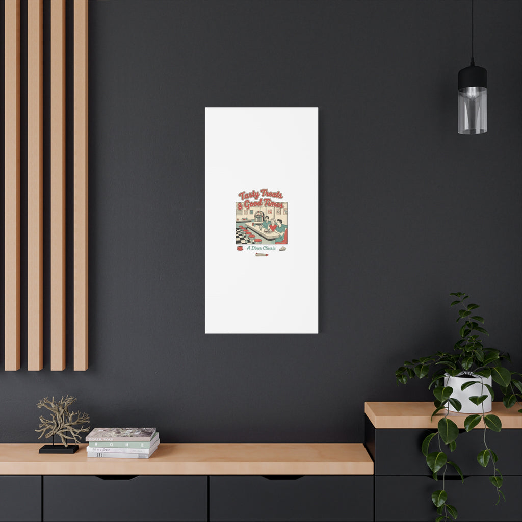 Diner Matchbook Ephemera Canvas | Vintage Americana diner print, retro micro ad art