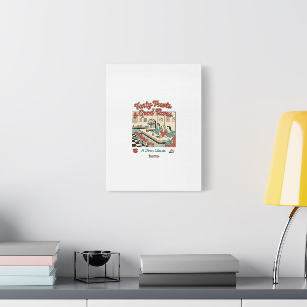Diner Matchbook Ephemera Canvas | Vintage Americana diner print, retro micro ad art
